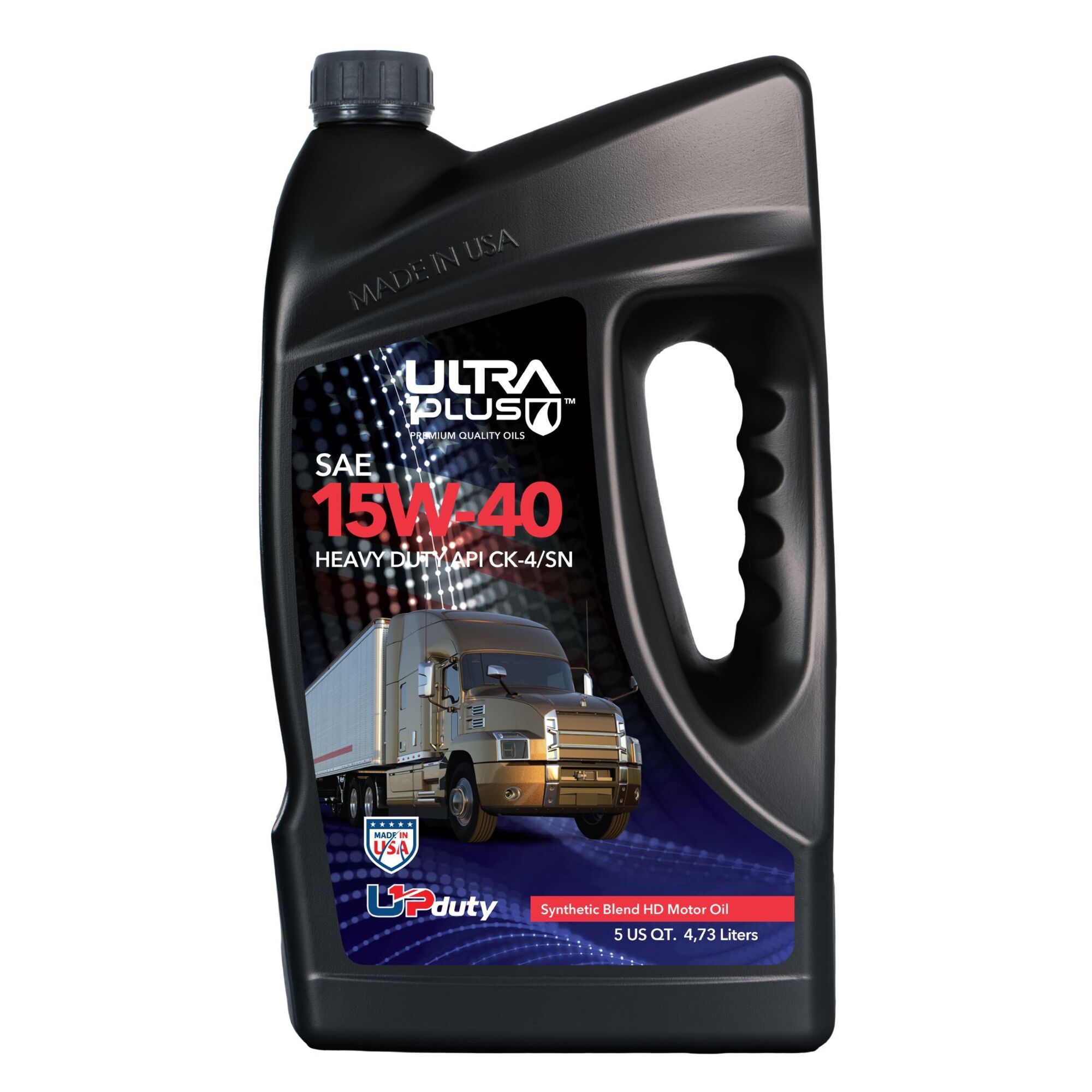 Ultra1Plus Synthetic Blend Motor Oil — SAE 15W-40, API CK-4/SN, 5 Qts, Model# UL206